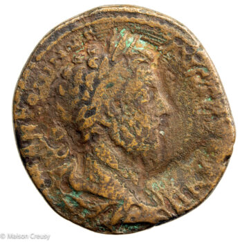 Marc Aurèle Sesterce temple au revers