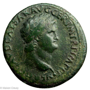 Neron sesterce frappé à Lyon en 65