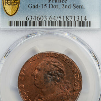 Constitution 12 deniers 1791 Lyon PCGS MS64RB