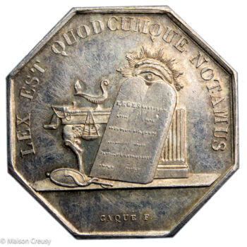 Jeton des notaires d'Auxerre 1838
