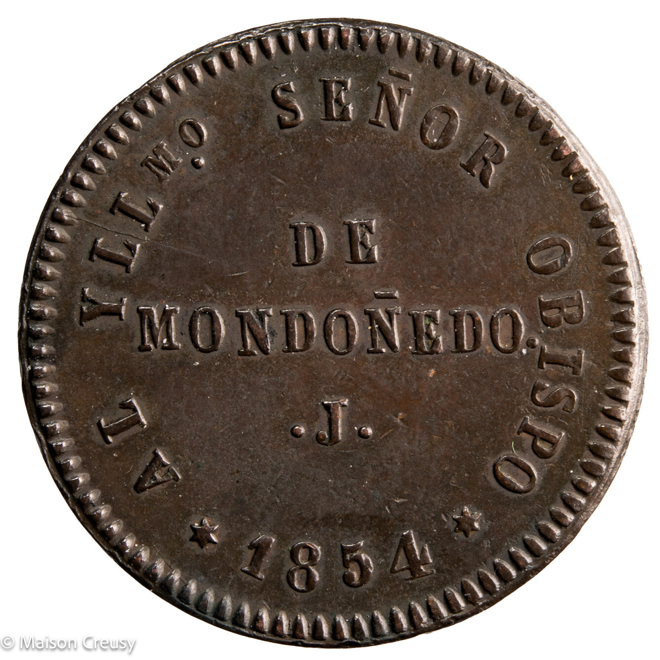 Spain Isabel II medal Senor Obispo 1854