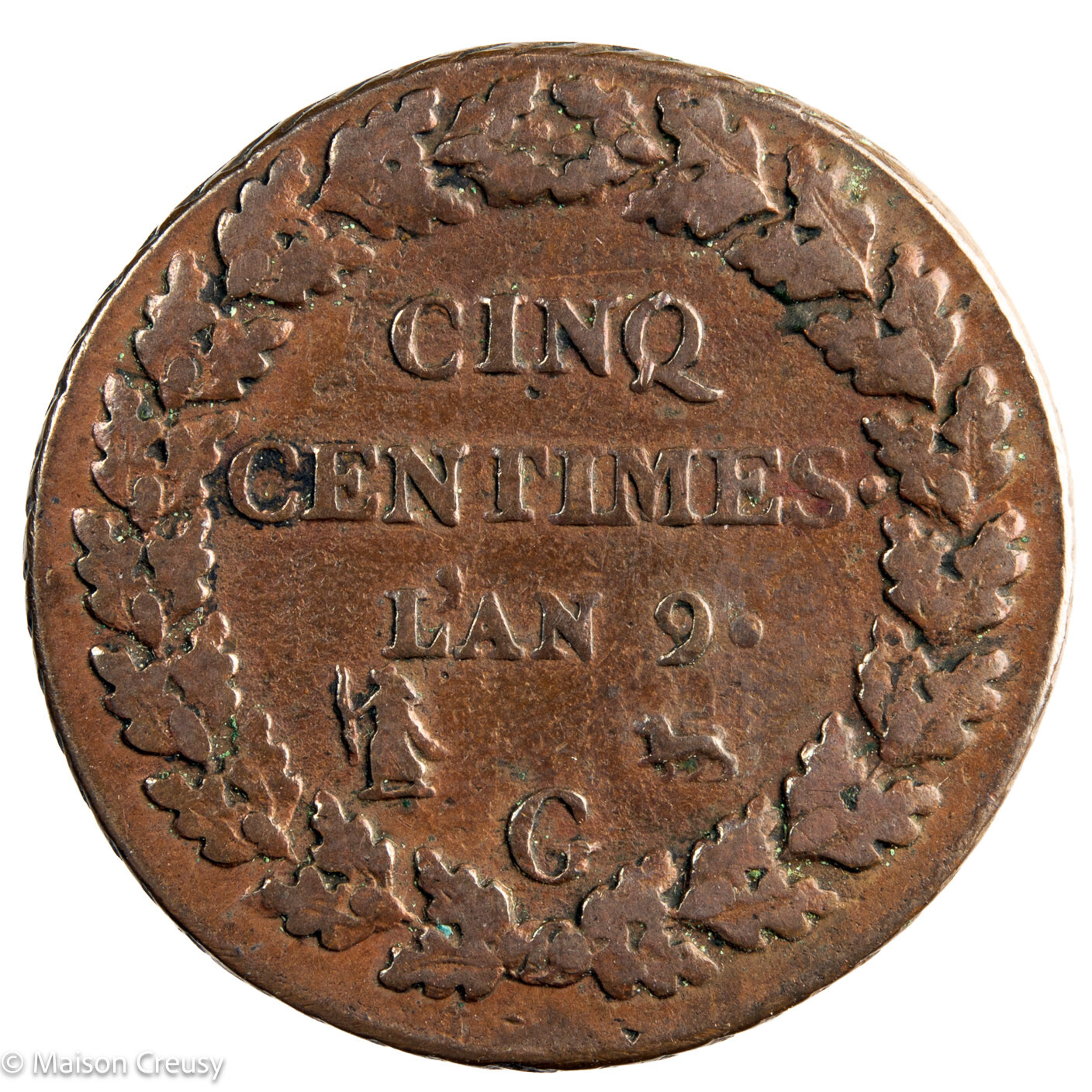 Consulat 5 centimes an 9 Genève