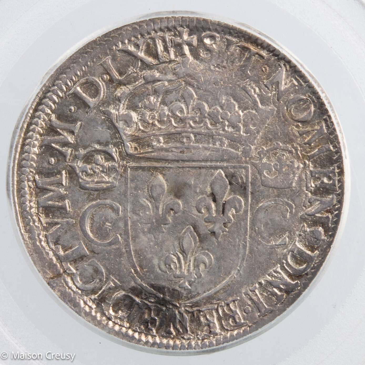 Charles IX teston 1562 Rouen PCGS AU55