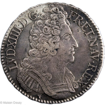 Louis XIV écu aux 3 couronnes 1710 Lyon