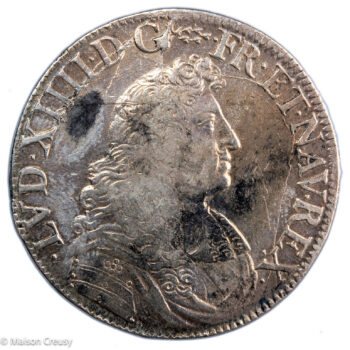 Louis XIV écu à la cravatte 1ère émission 1676 Paris