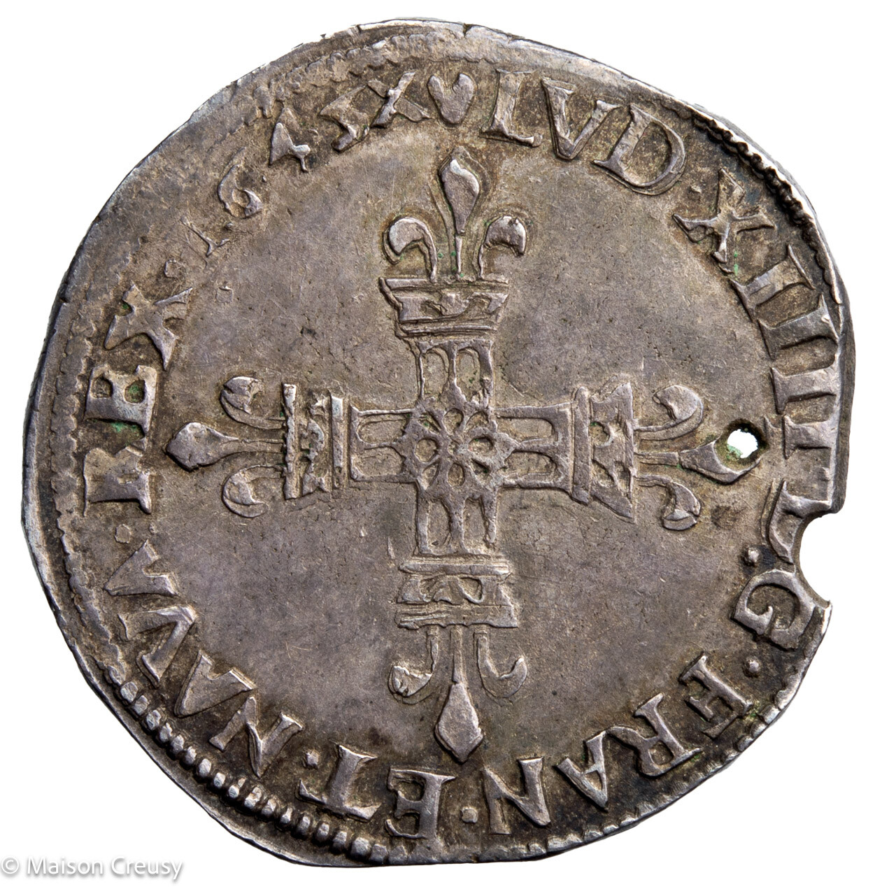 Louis XIV 1/4 d’écu 1645 Marseille