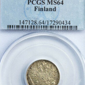 Finland 50 pennia 1916 PCGS MS64