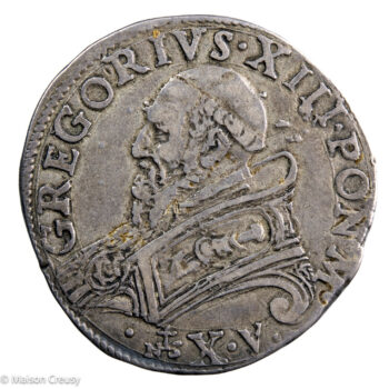 Etats pontificaux Grégoire XIII teston