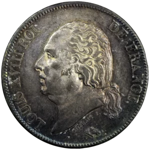 Louis XVIII AR 5 francs 1824 Perpignan