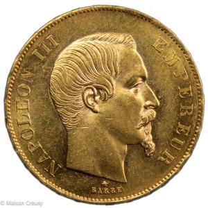 Napoléon III 50 francs 1855 BB PCGS MS62