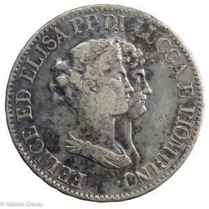Lucques et Piombino 5 franchi 1807