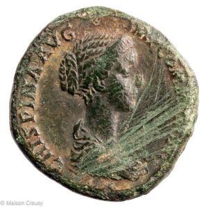 Crispine AE Sestertius reverse SALVS