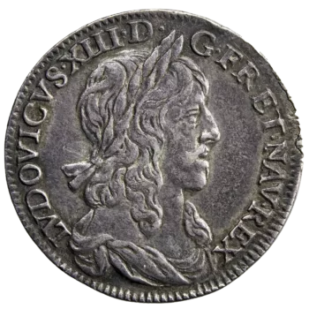 Louis XIII quart d'écu 1er poinçon 1642 Paris