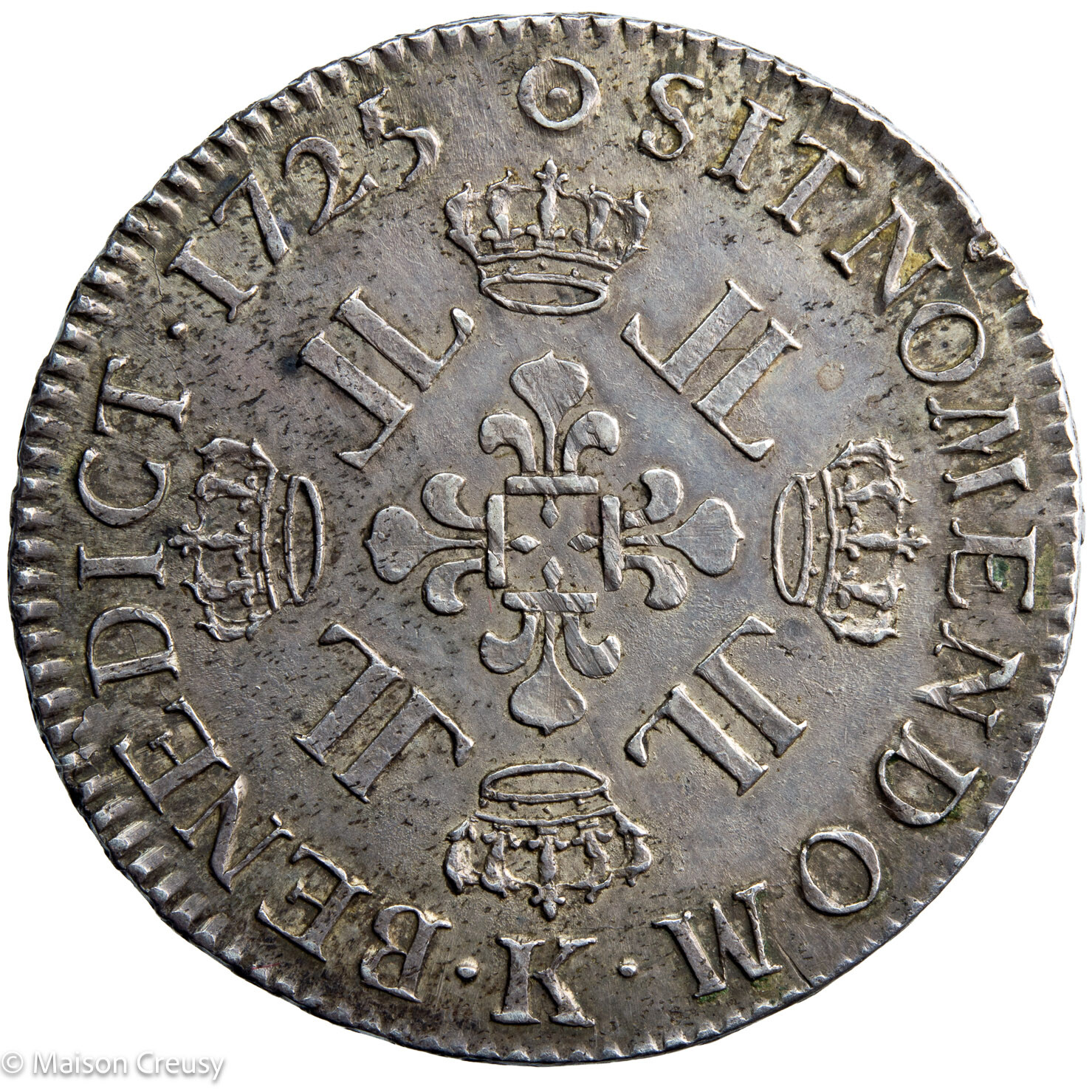 Louis XV écu aux 8L 1725 Bordeaux