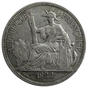 Indochine Piastre 1922 Heaton