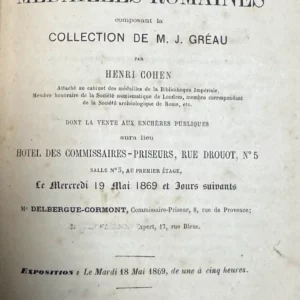 Auction catalog of collection Grau 1867 and 1869