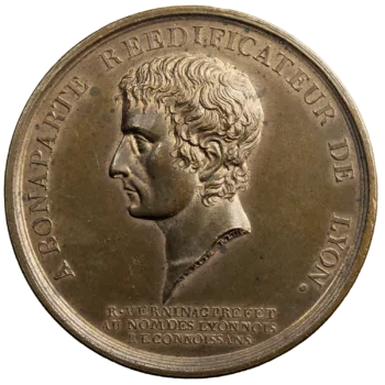 Napoléon Bonaparte médaille réédificateur de Lyon