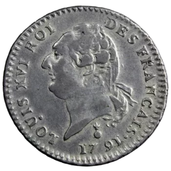 Constitution 15 sols type Français 1791 Metz