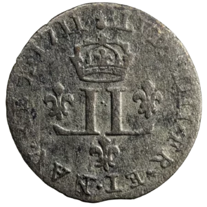 Louis XIV XV deniers 1711 Metz