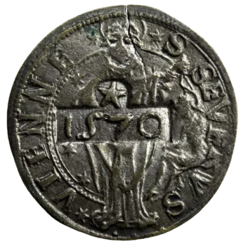 Dauphiné méreau chapitre de Saint-Sévère 1570