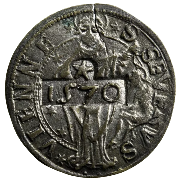 Dauphiné méreau chapitre de Saint-Sévère 1570