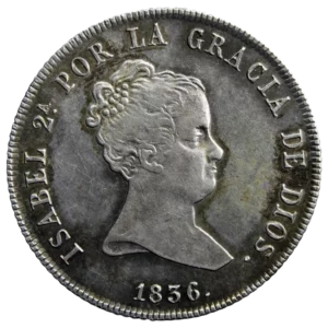 Espagne Isabel II 4 Reales 1836 Seville