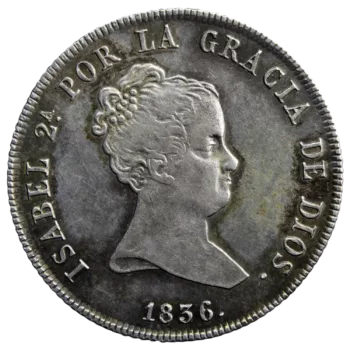 Espagne Isabel II 4 Reales 1836 Seville