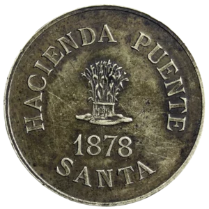 Pérou Hacienda Puente Santa 10 centavos 1878