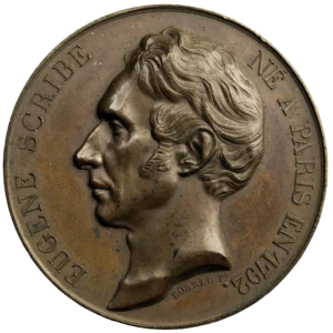Eugène Scribe AE medal 1833