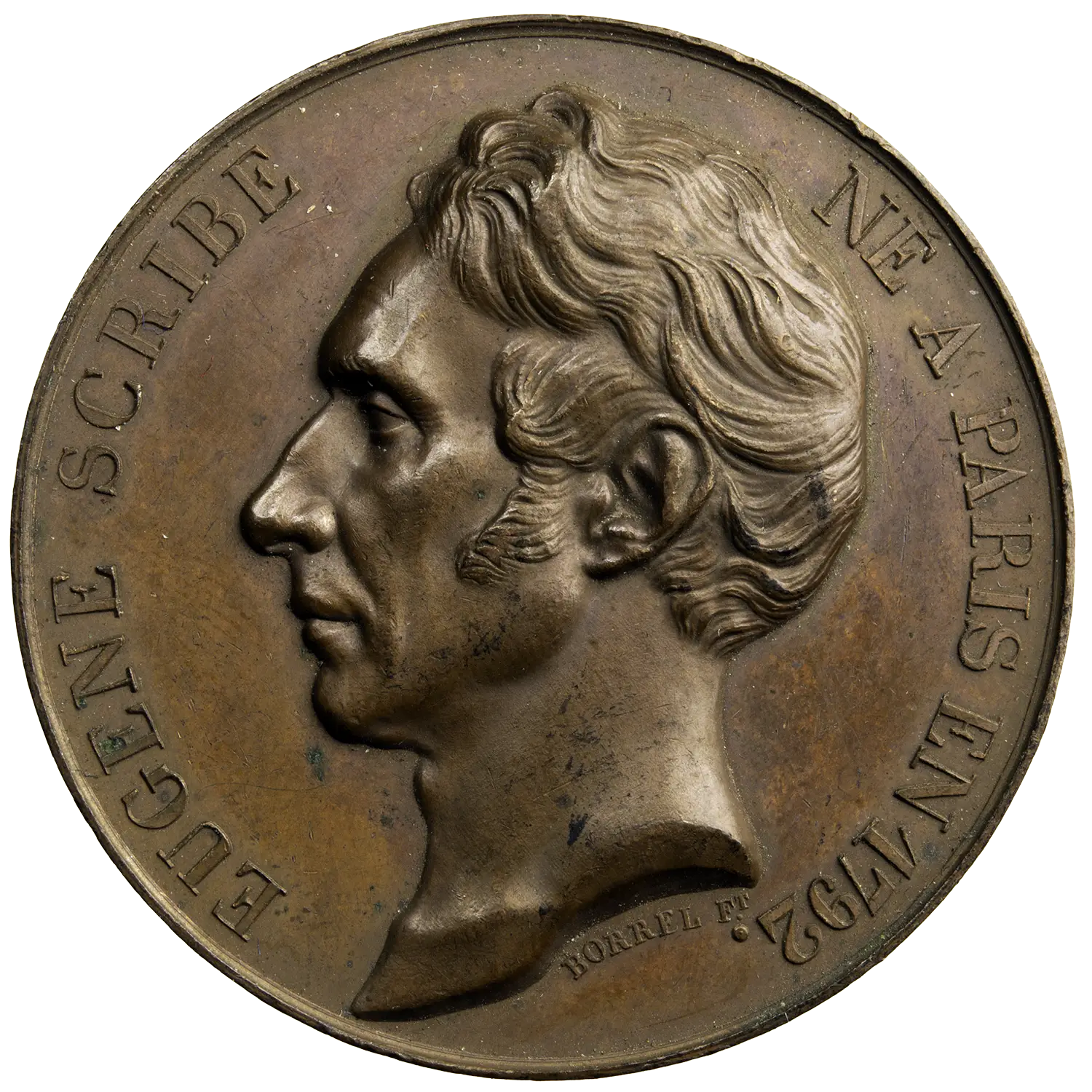 Eugène Scribe AE medal 1833