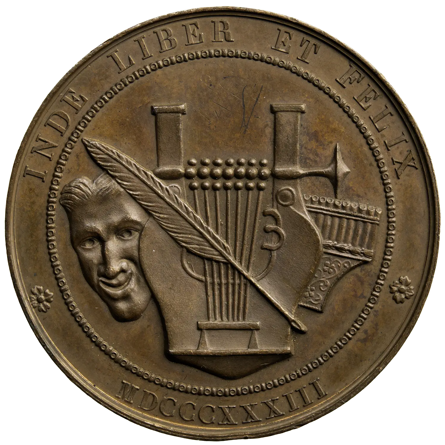 Eugène Scribe AE medal 1833