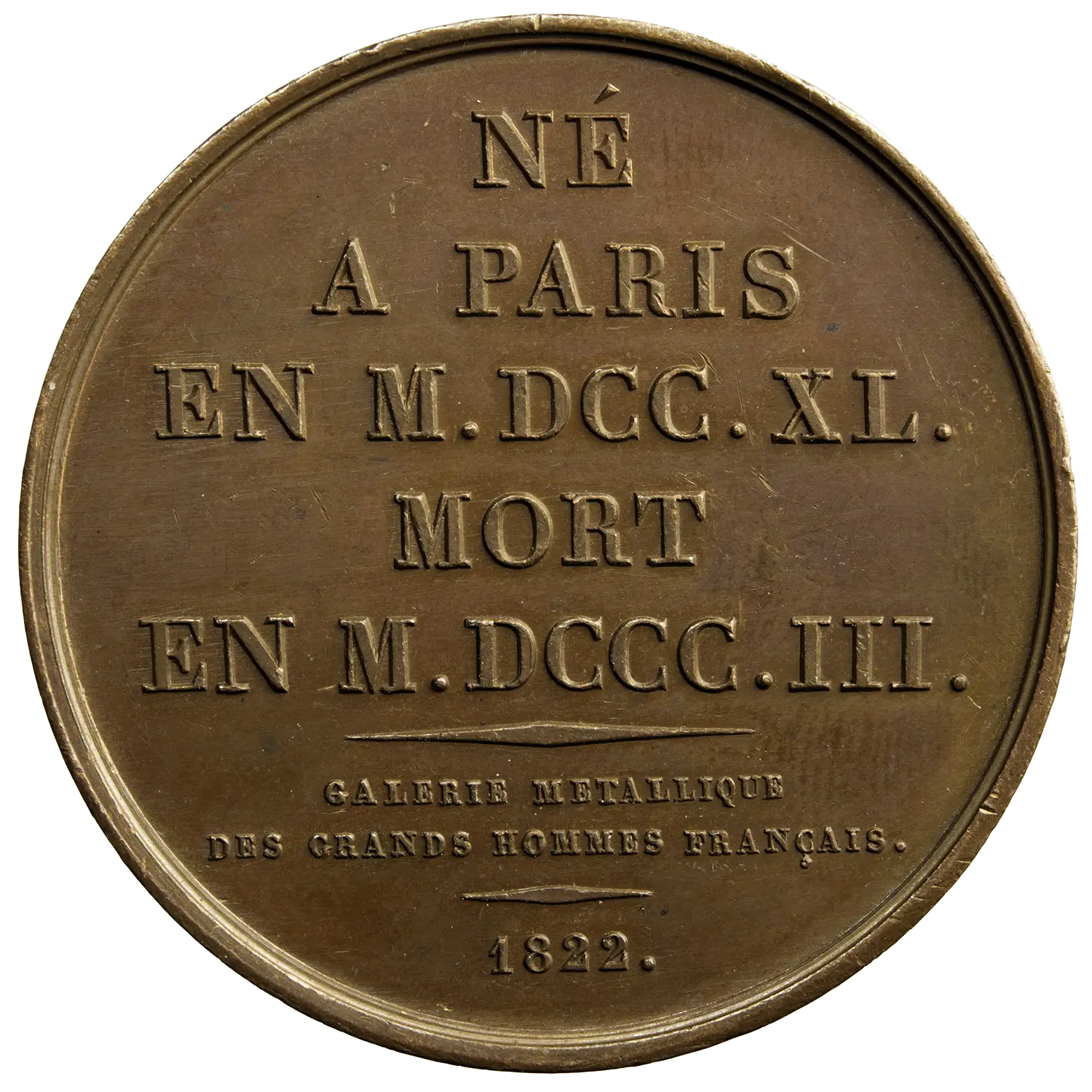 Galerie Métallique AE medal Jean Francois de la Harpe