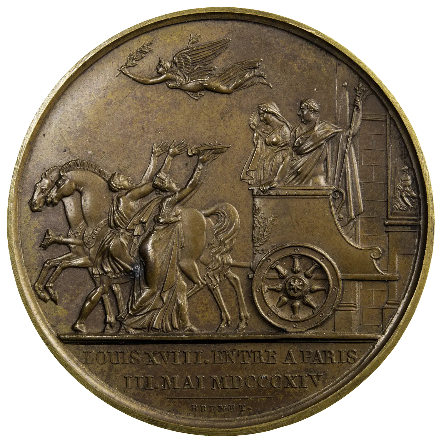 LOUIS XVIII Médaille entry into Paris 1814