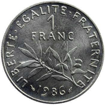 V République 1 franc 1986