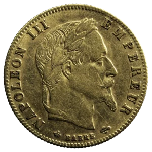 Napoléon III 5 francs or 1864 Paris