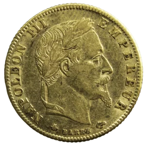Napoléon III 5 francs or 1868 Paris