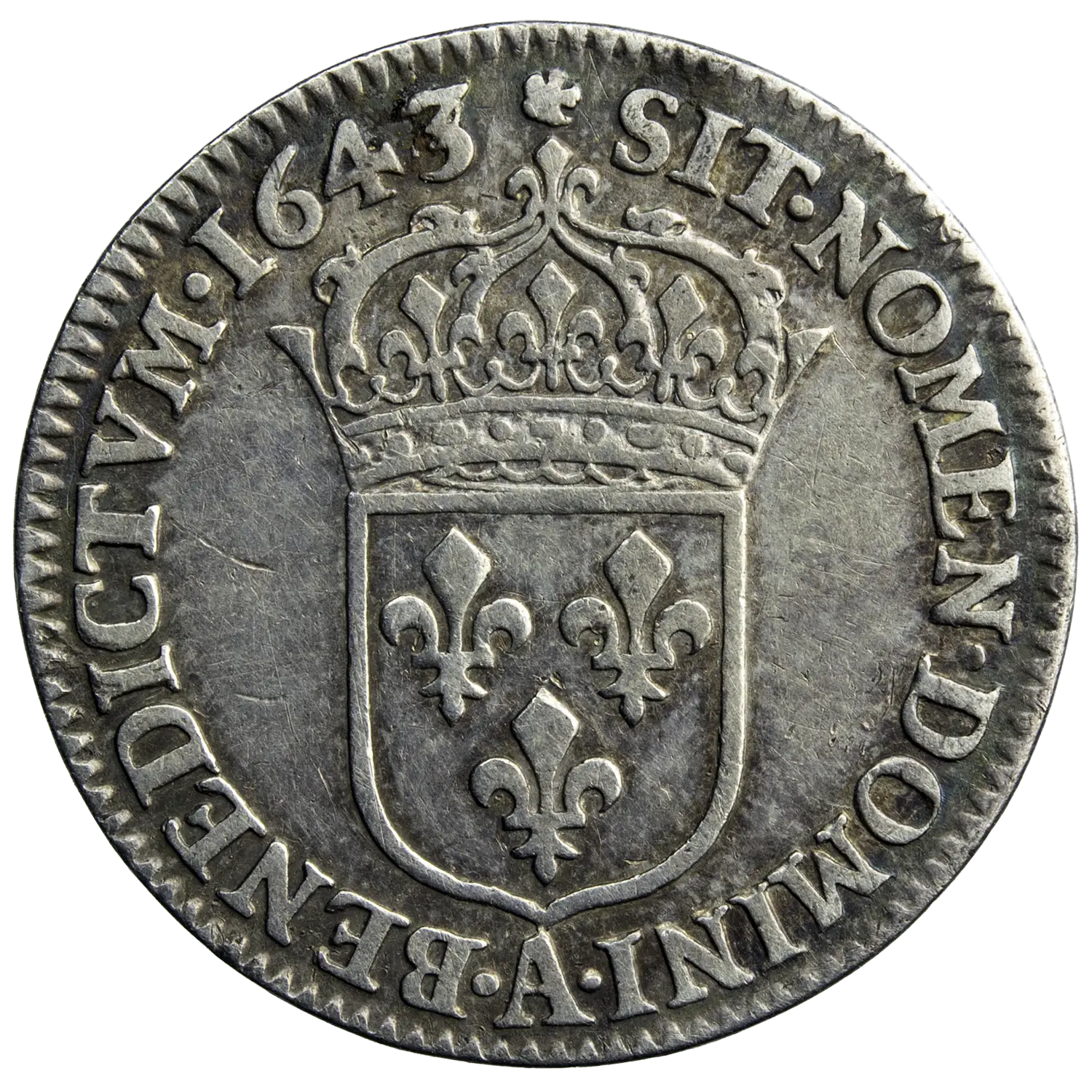 Louis XIII 1/12 écu 1643 Paris