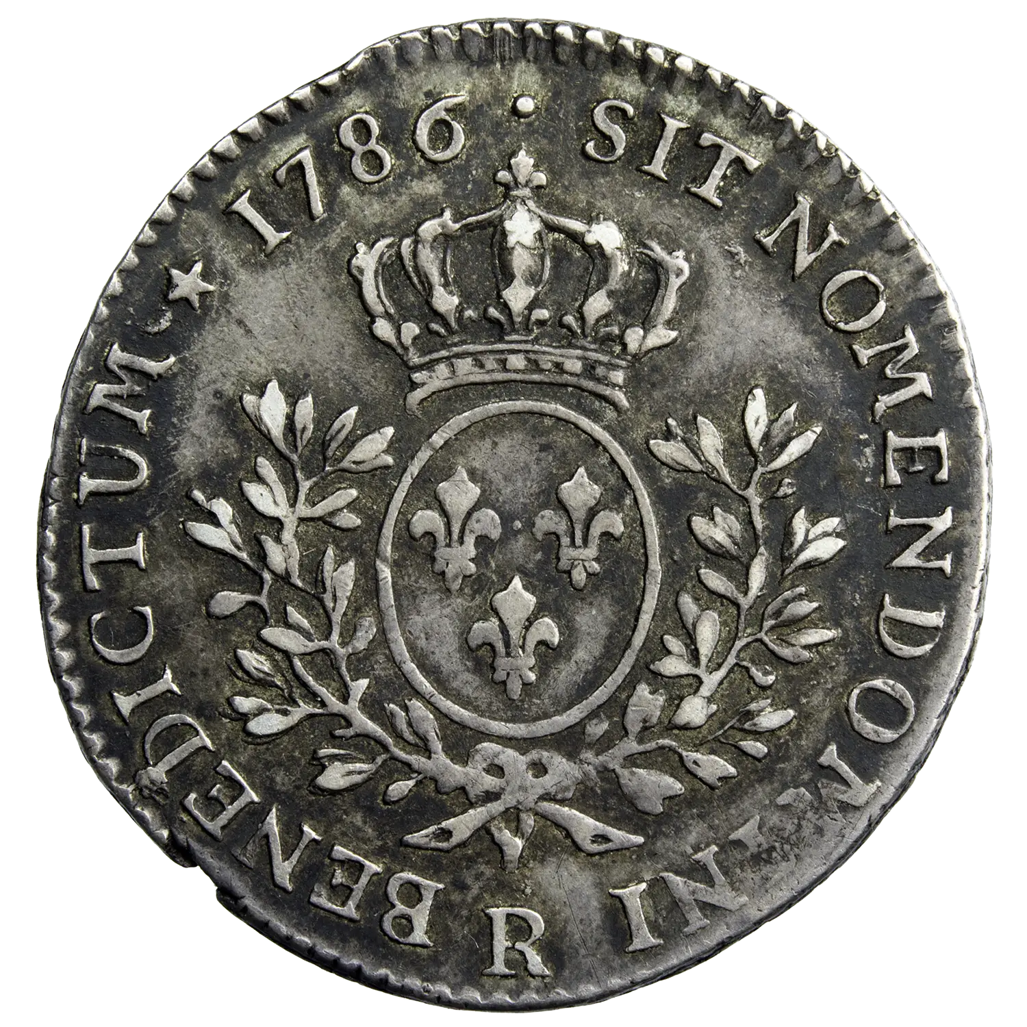 Louis XVI 1/5 écu aux lauriers 1786 Orléans