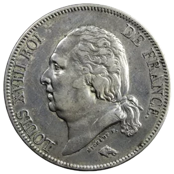 Louis XVIII 5 francs 1824 La Rochelle