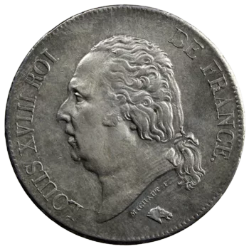 Louis XVIII 5 francs 1824 Marseille