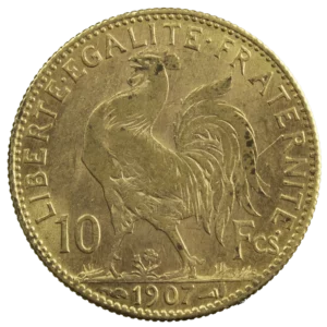 10 francs or Coq 1907