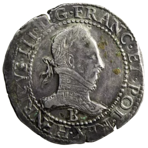 Henri III Franc au col plat 1580 Rouen