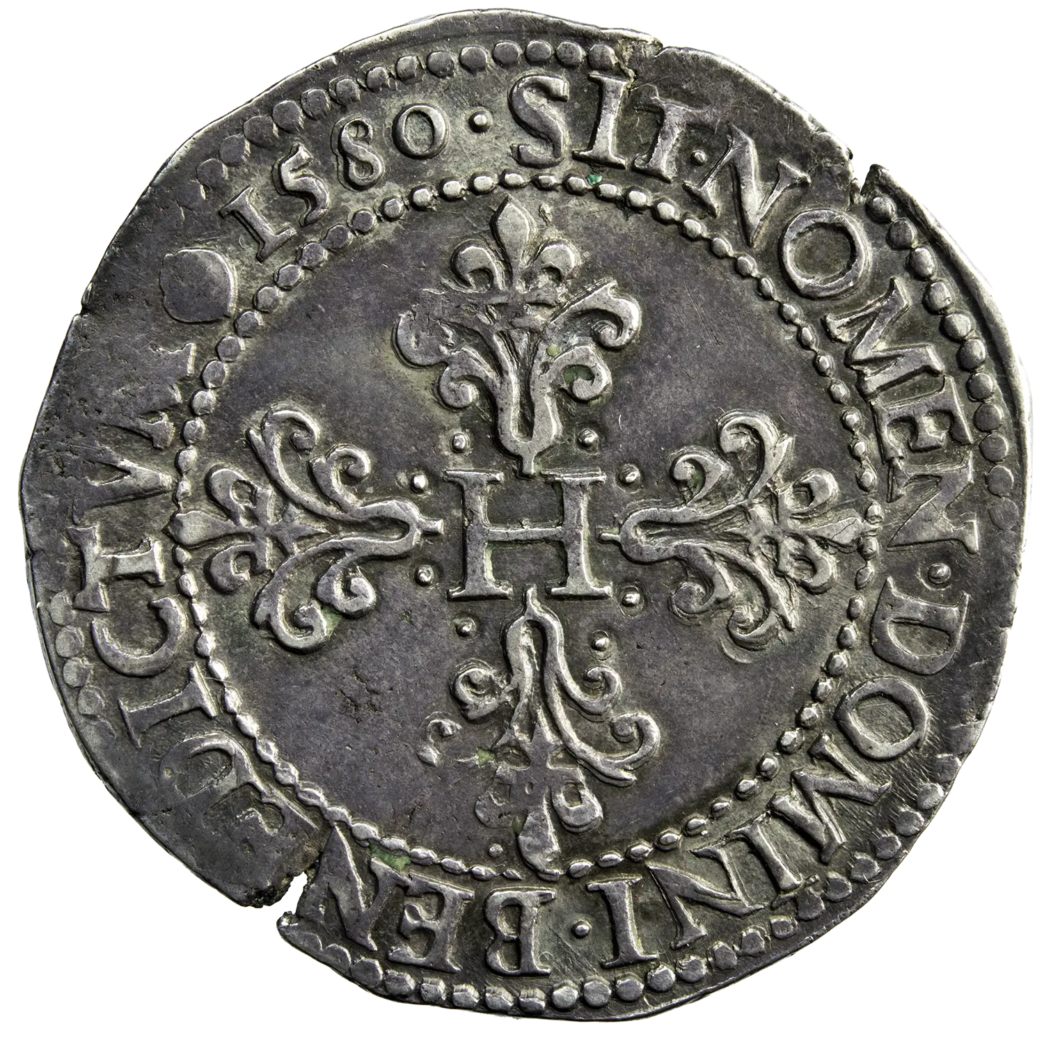 Henri III Franc au col plat 1580 Rouen
