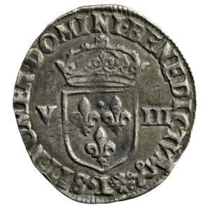 Henri IV 1/8 écu 1596 Bayonne