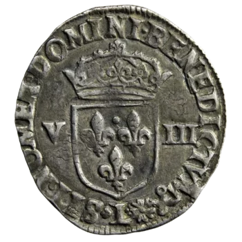 Henri IV 1/8 écu 1596 Bayonne