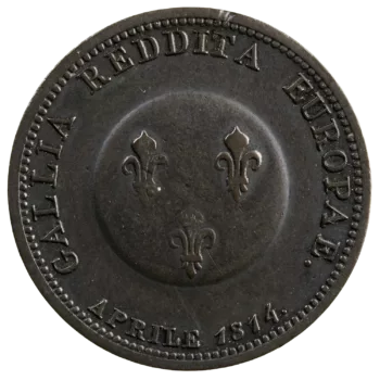 Ange de Paix Frederic Guillaume III Module 2 francs 1814