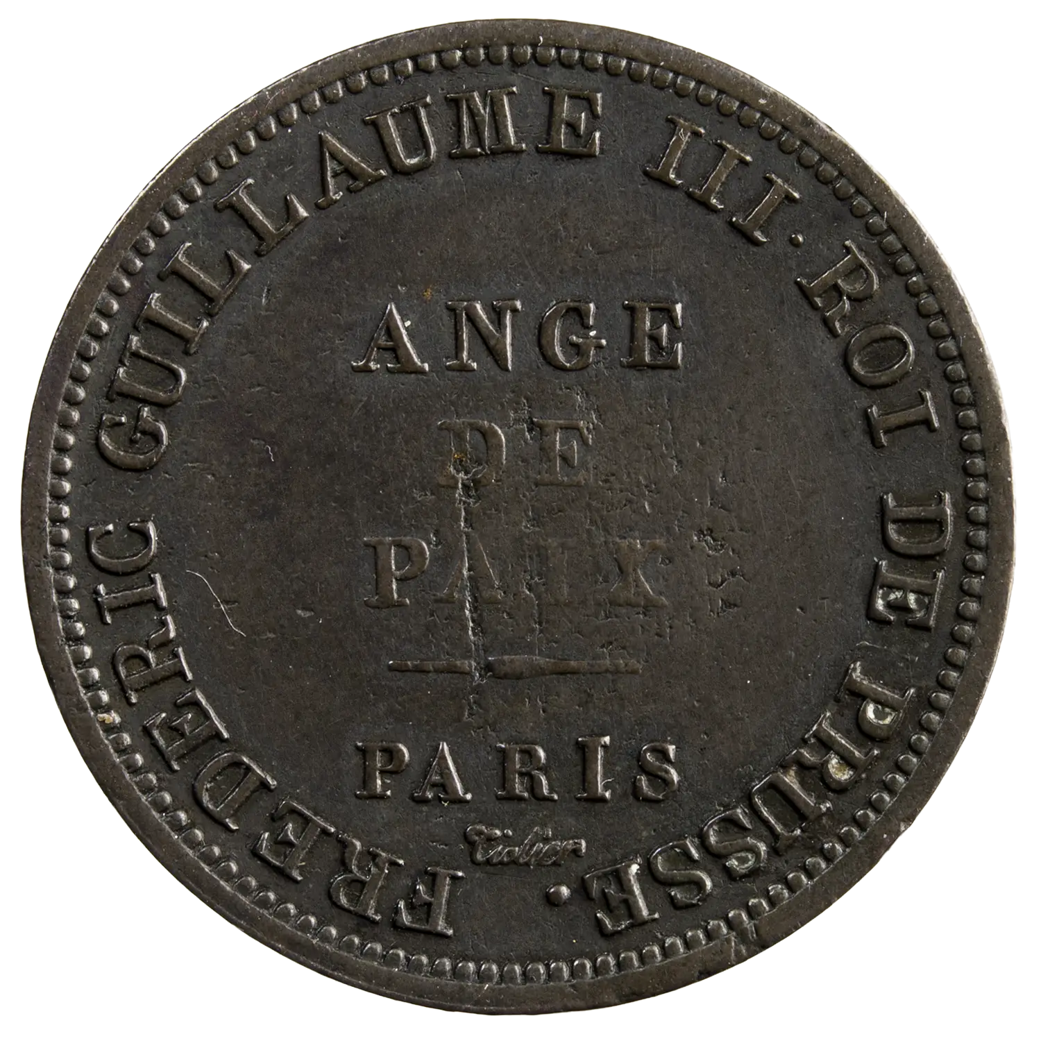 Ange de Paix Frederic Guillaume III Module 2 francs 1814