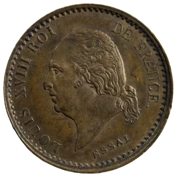 Louis XVIII essai 10 centimes 1824