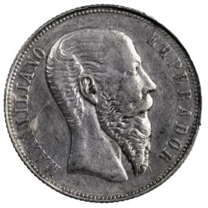 Mexique Maximilien 50 centavos 1866 Mexico