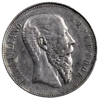 Mexique Maximilien 50 centavos 1866 Mexico